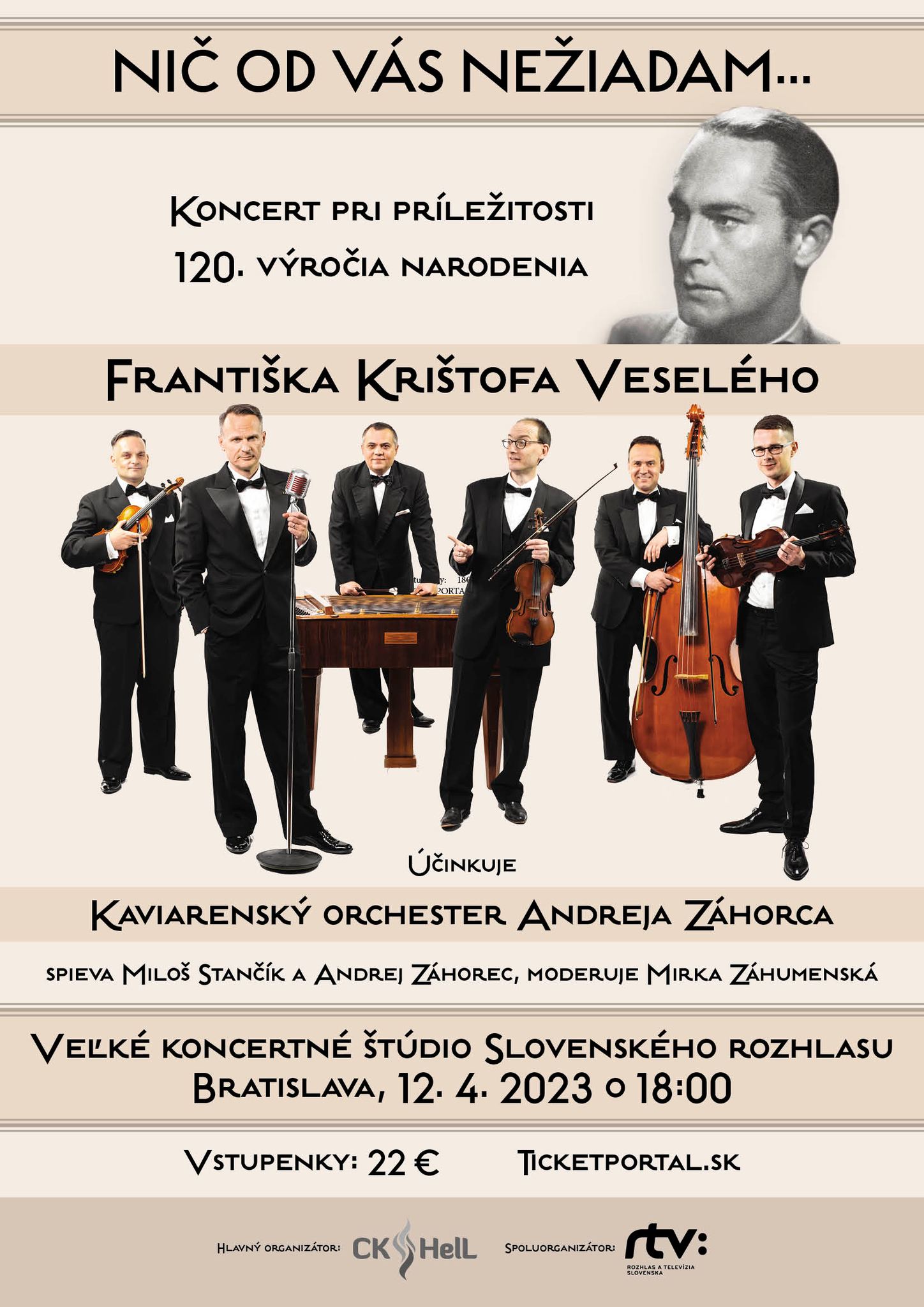 Ni od Vs neiadam... 2023 Bratislava - koncert pri prleitosti 120. vroia narodenia F.K.Veselho