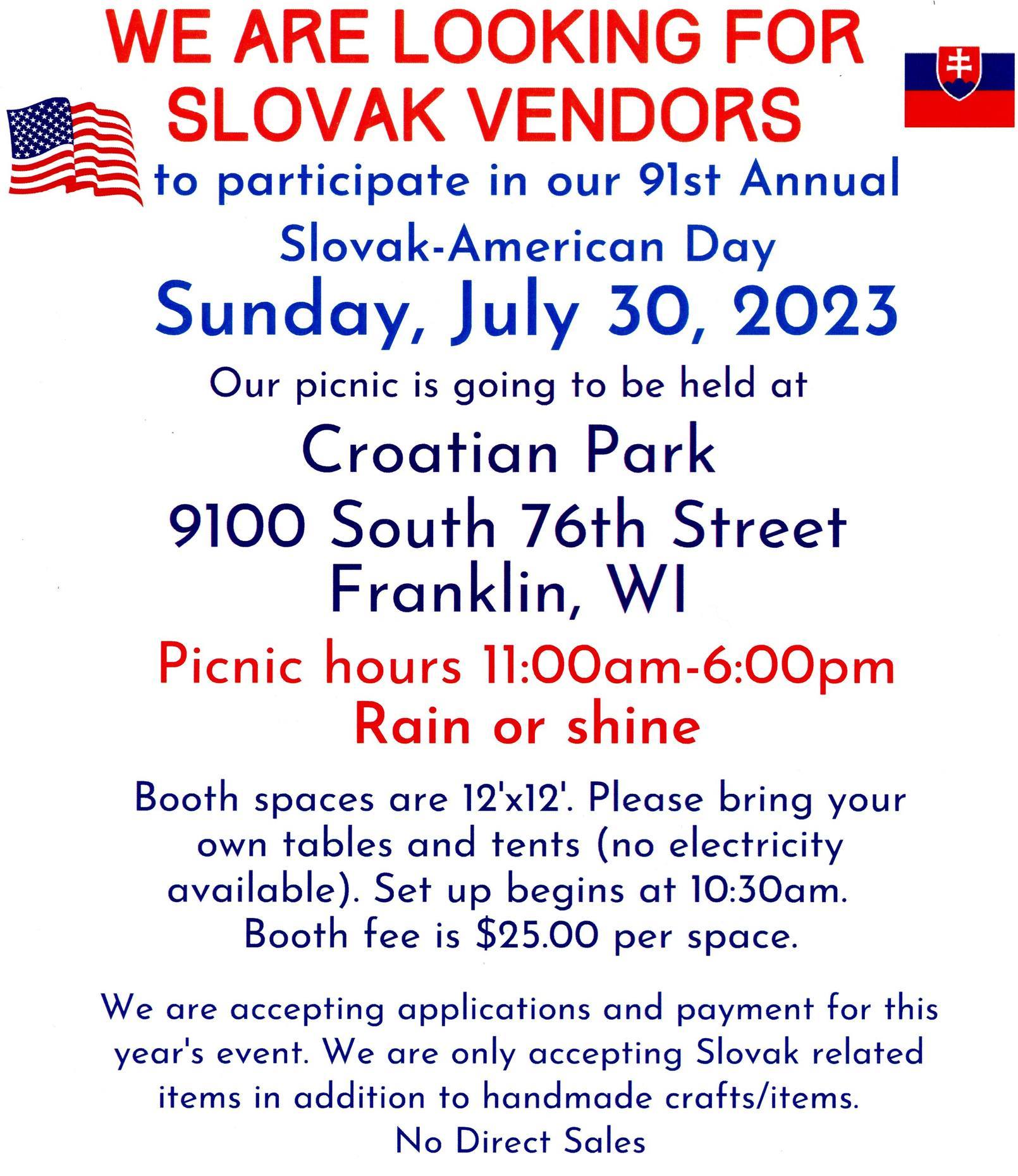 91st Annual Slovak-American Day Picnic / 91. slovensko-americk De piknik 2023 Franklin