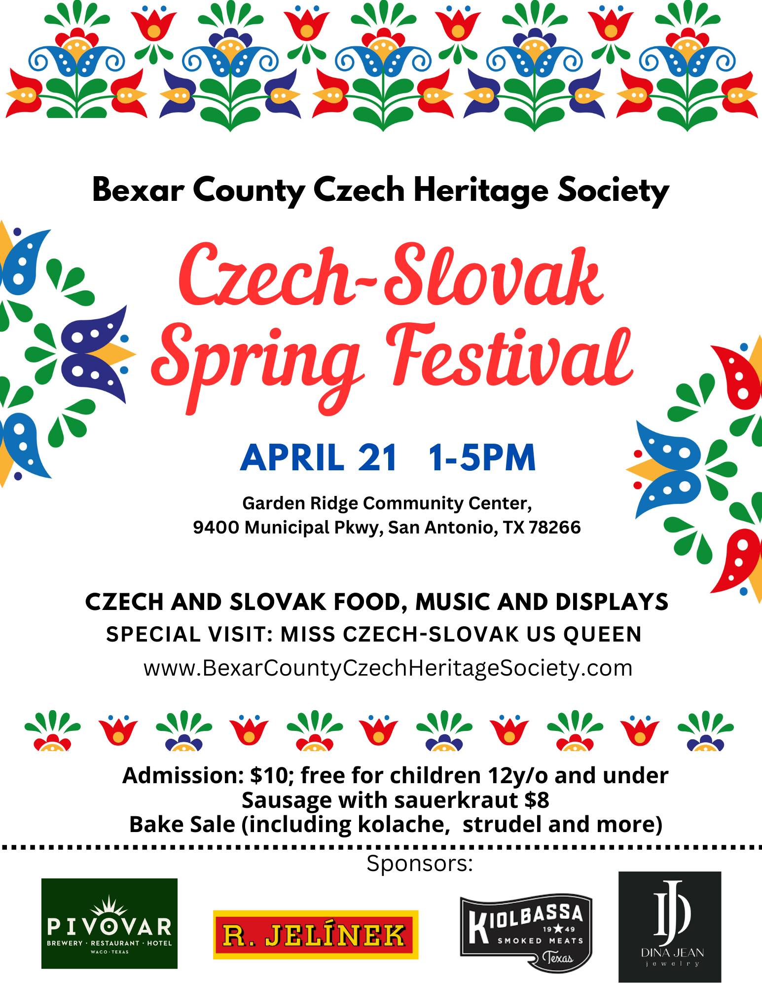 Czech Slovak-Spring Festival / esko-Slovensk jarn festival 2024 San Antonio