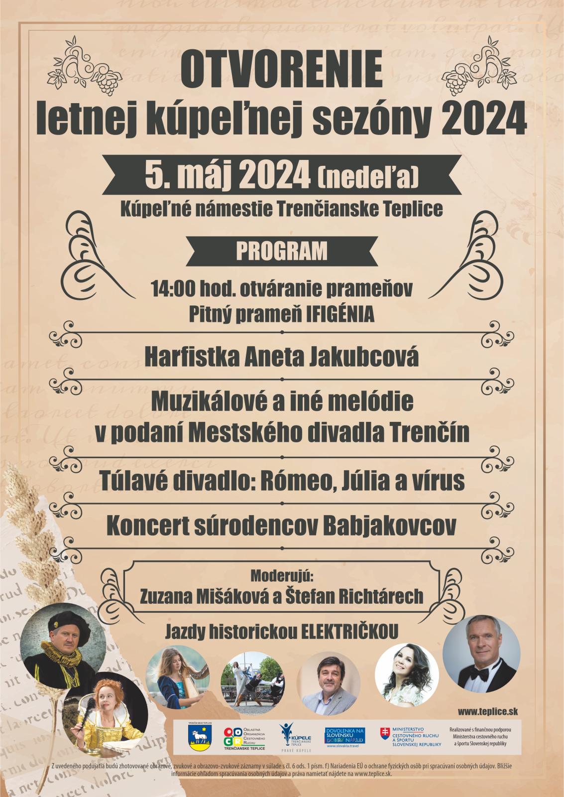 Otvorenie letnej kultrnej sezny 2024 Trenianske Teplice