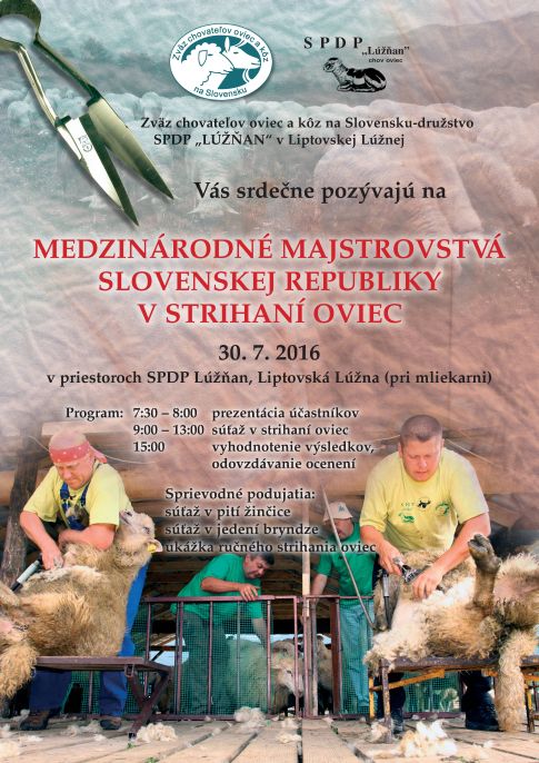 Medzinrodn majstrovstv Slovenskej republiky v strihan oviec Liptovsk Lna 2016