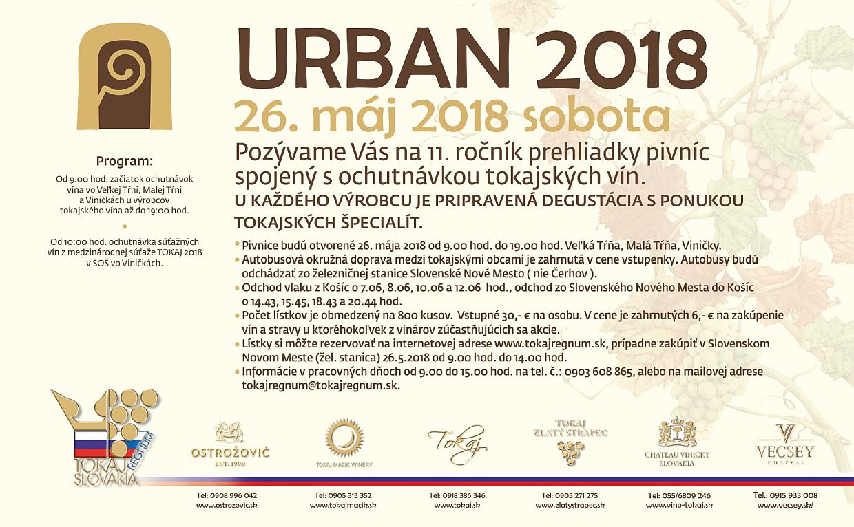 Urban 2018 - poehnanie mladho tokajskho vna - 11. ronk