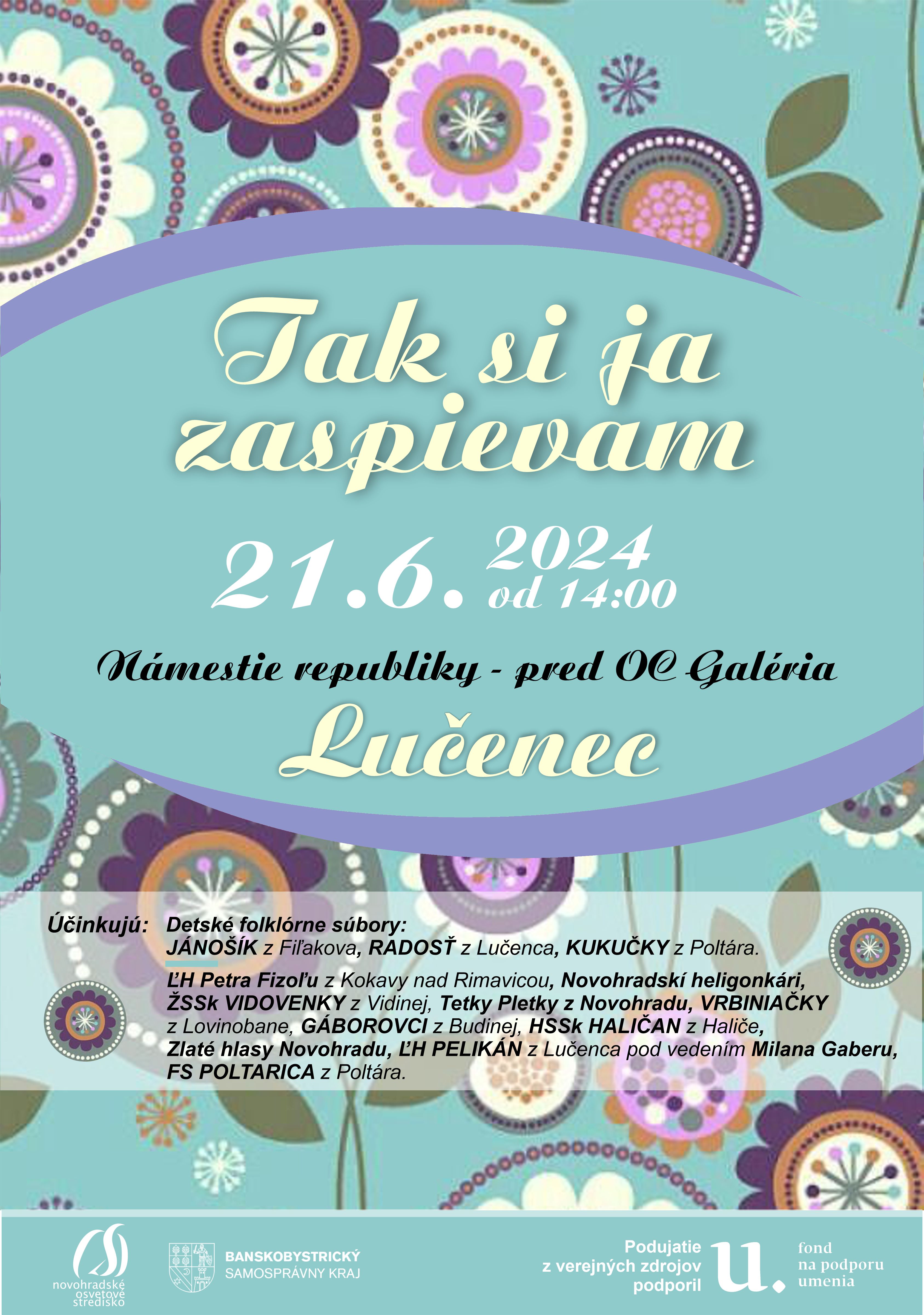 Tak ja si zaspievam 2024 Luenec,