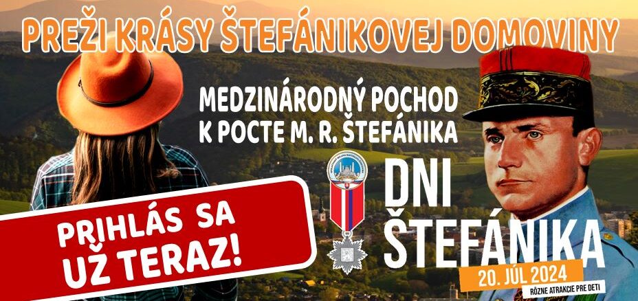 Dni tefnika 2024 Brezov pod Bradlom - 4. ronk Medzinrodnho pochodu k pocte Milana Rastislava tefnik