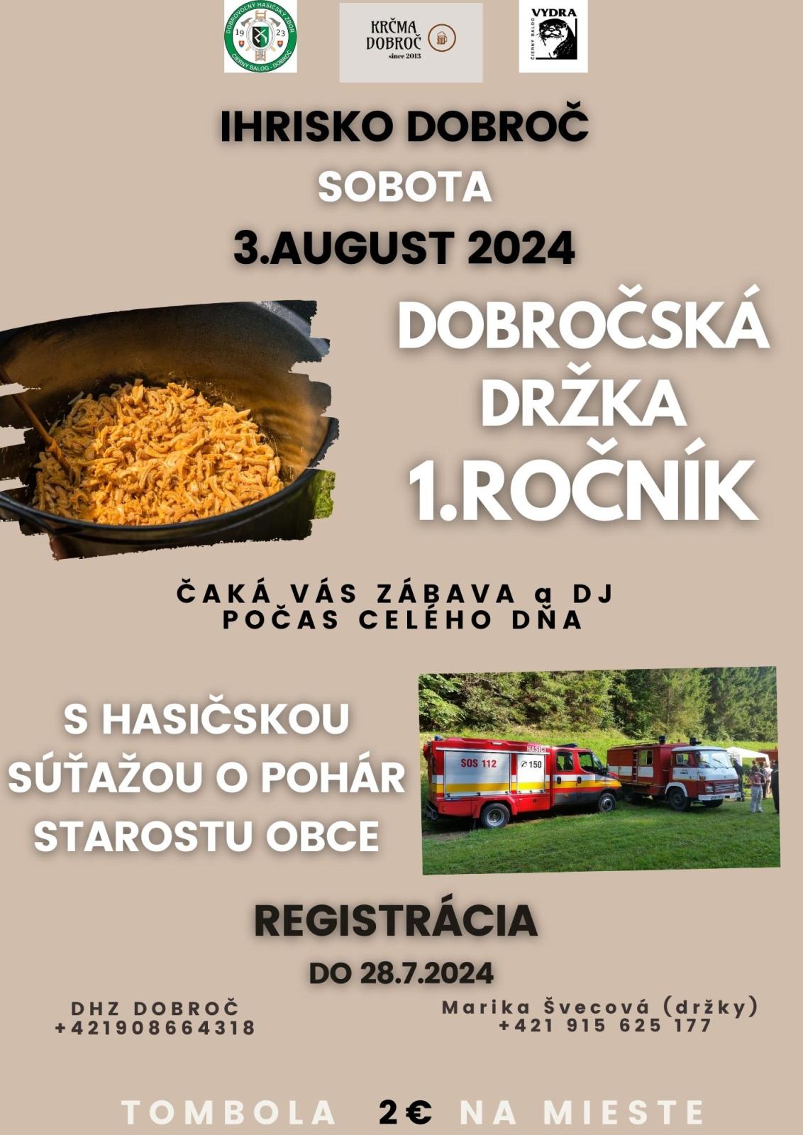 Dobrosk drka 2024 Dobro - 1. ronk a Hasisk sa o pohr starostu obce