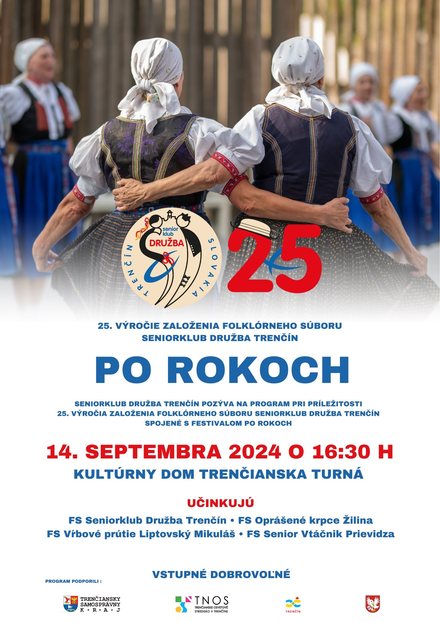 Po rokoch 2024 Trenn - 25. vroia zaloenia FS Seniorklub Druba Trenn