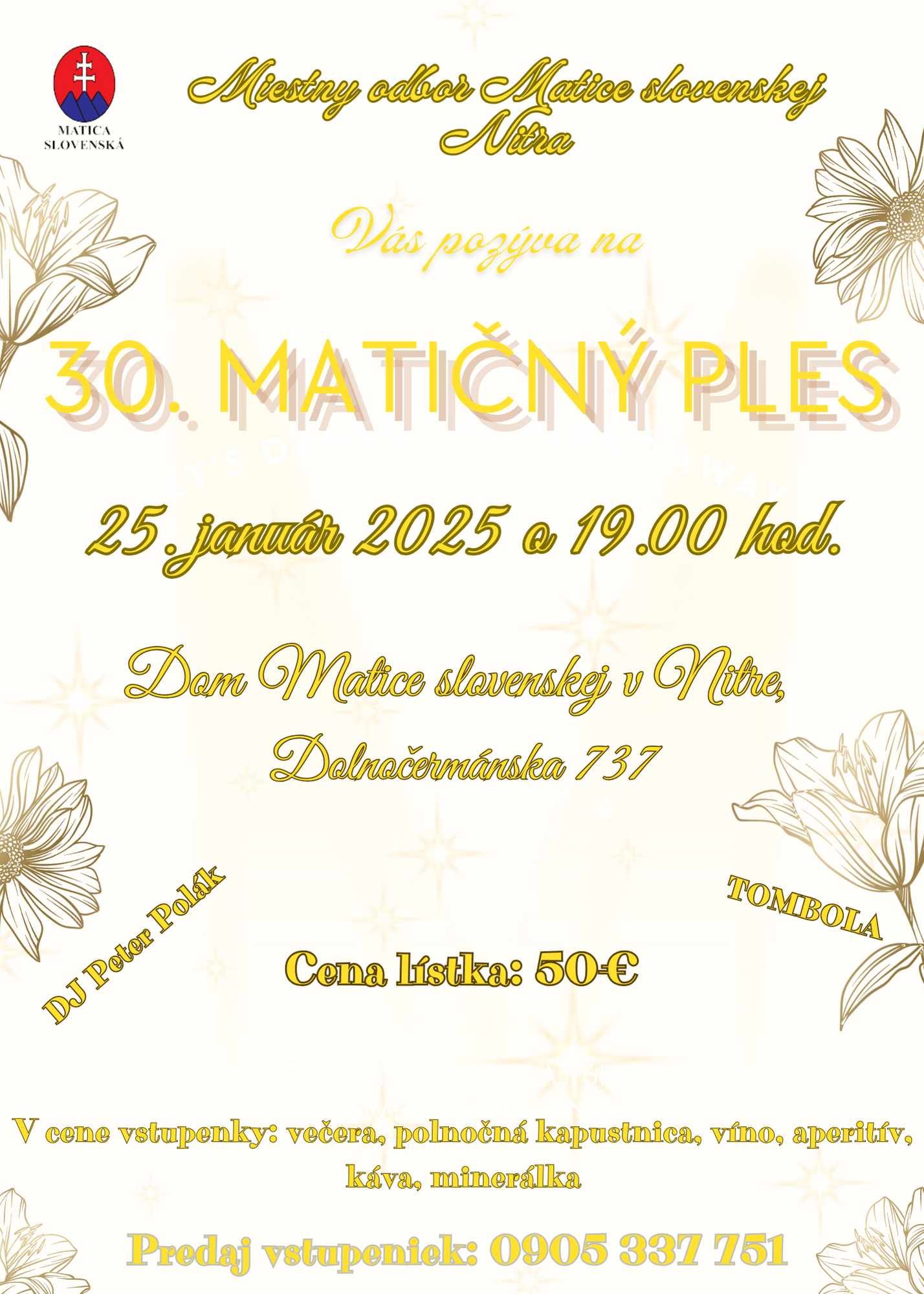 30. matin ples 2025 Nitra