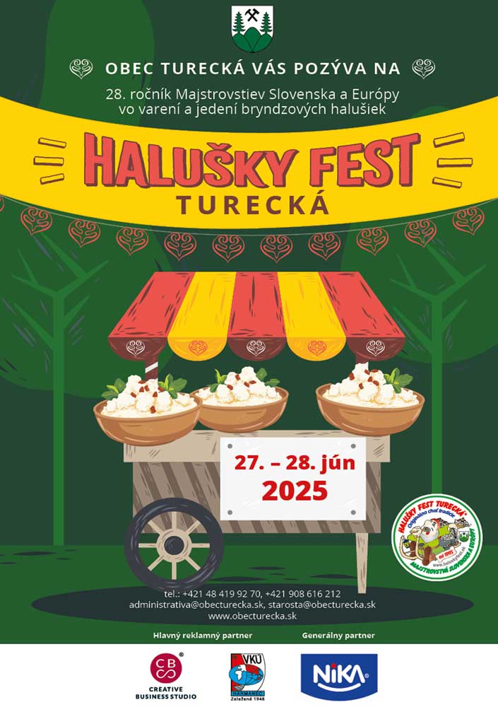 Haluky Fest 2025 Tureck - 28. ronk Majstrovstv Slovenska a Eurpy vo varen a jeden bryndzovch haluiek